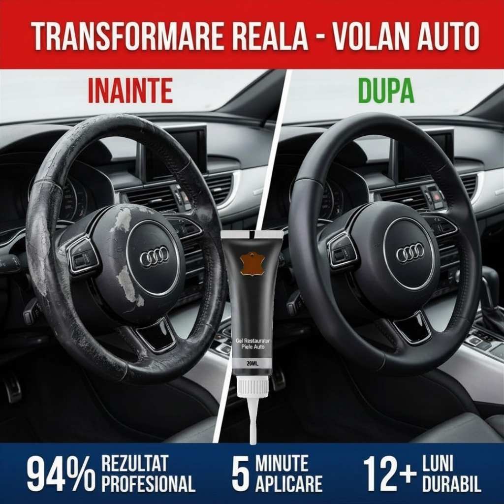 Gel Restaurator Piele Auto - Volan, Scaune, Schimbator