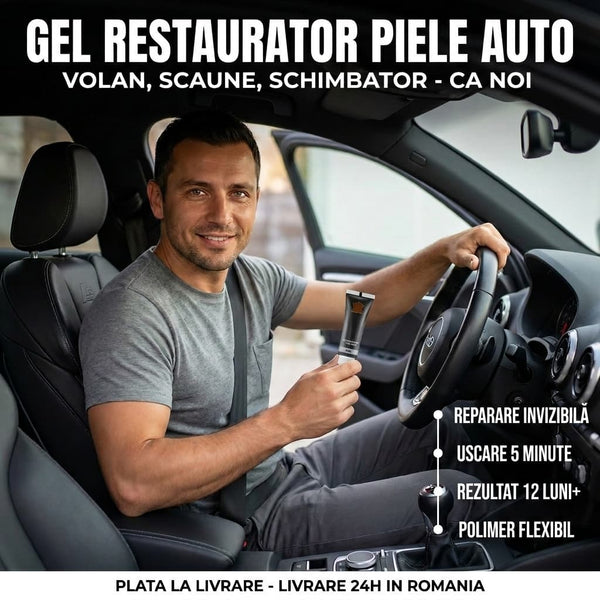 Gel Restaurator Piele Auto - Volan, Scaune, Schimbator
